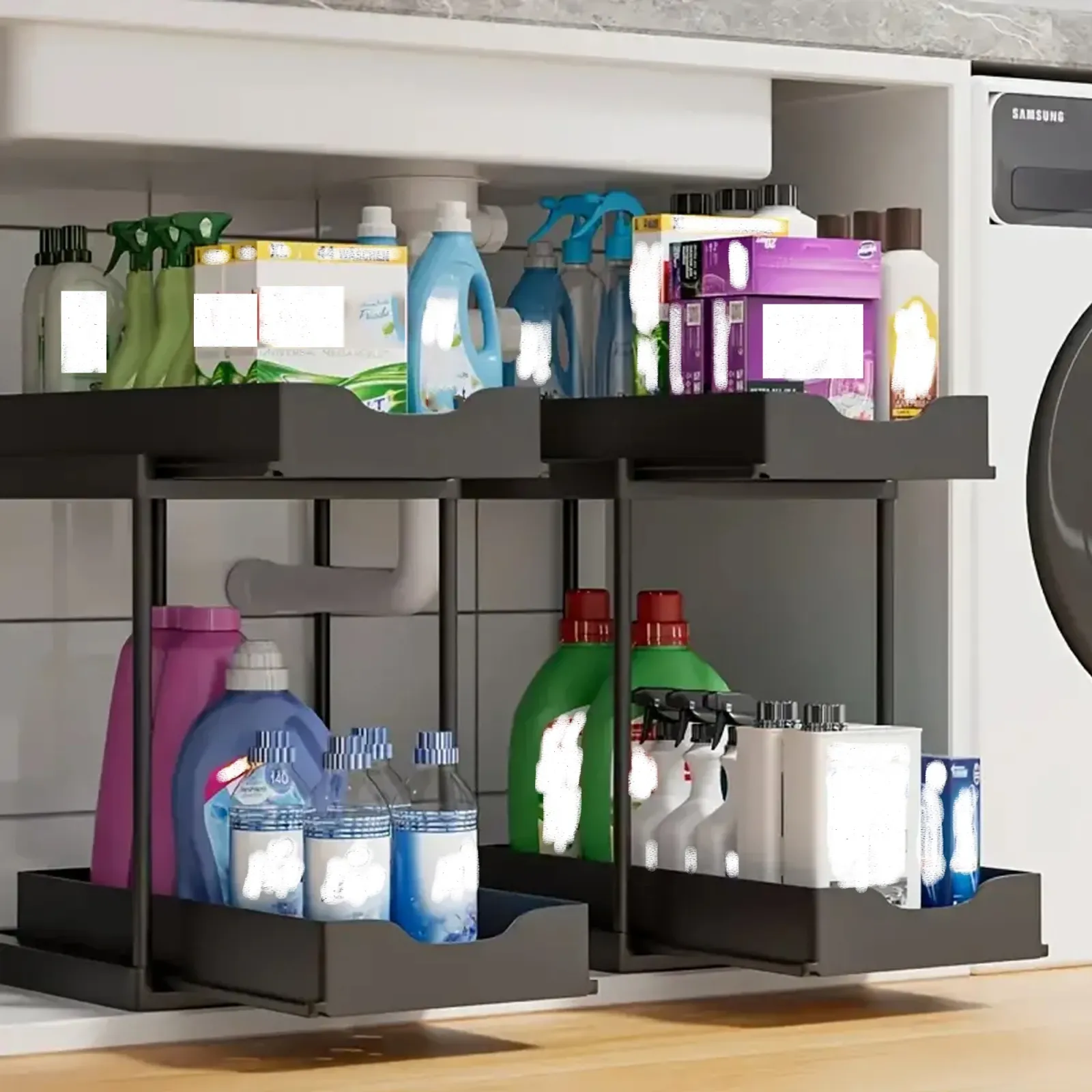 Vue détaillée de l'étagère de rangement pour cuisine