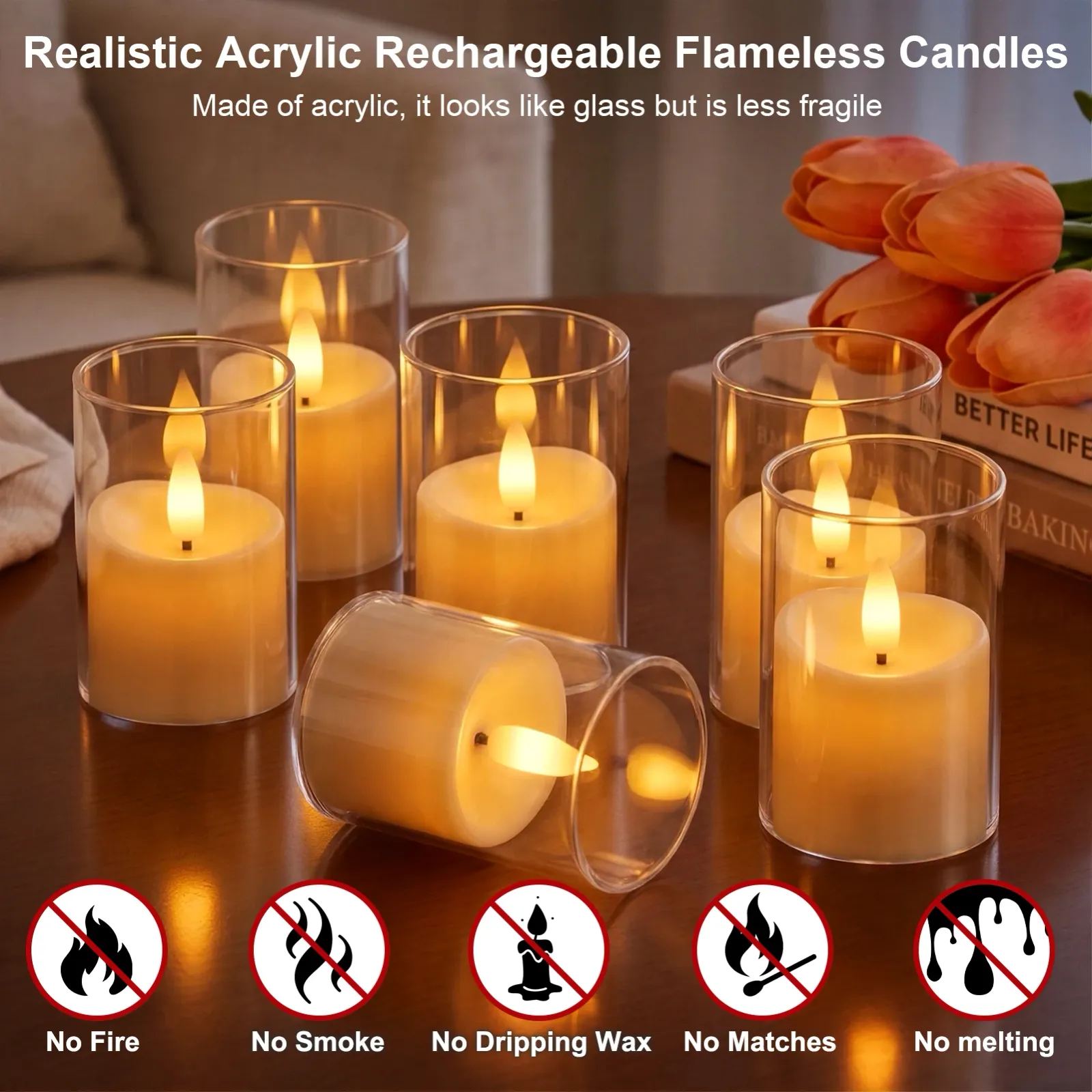 Bougies LED design raffiné