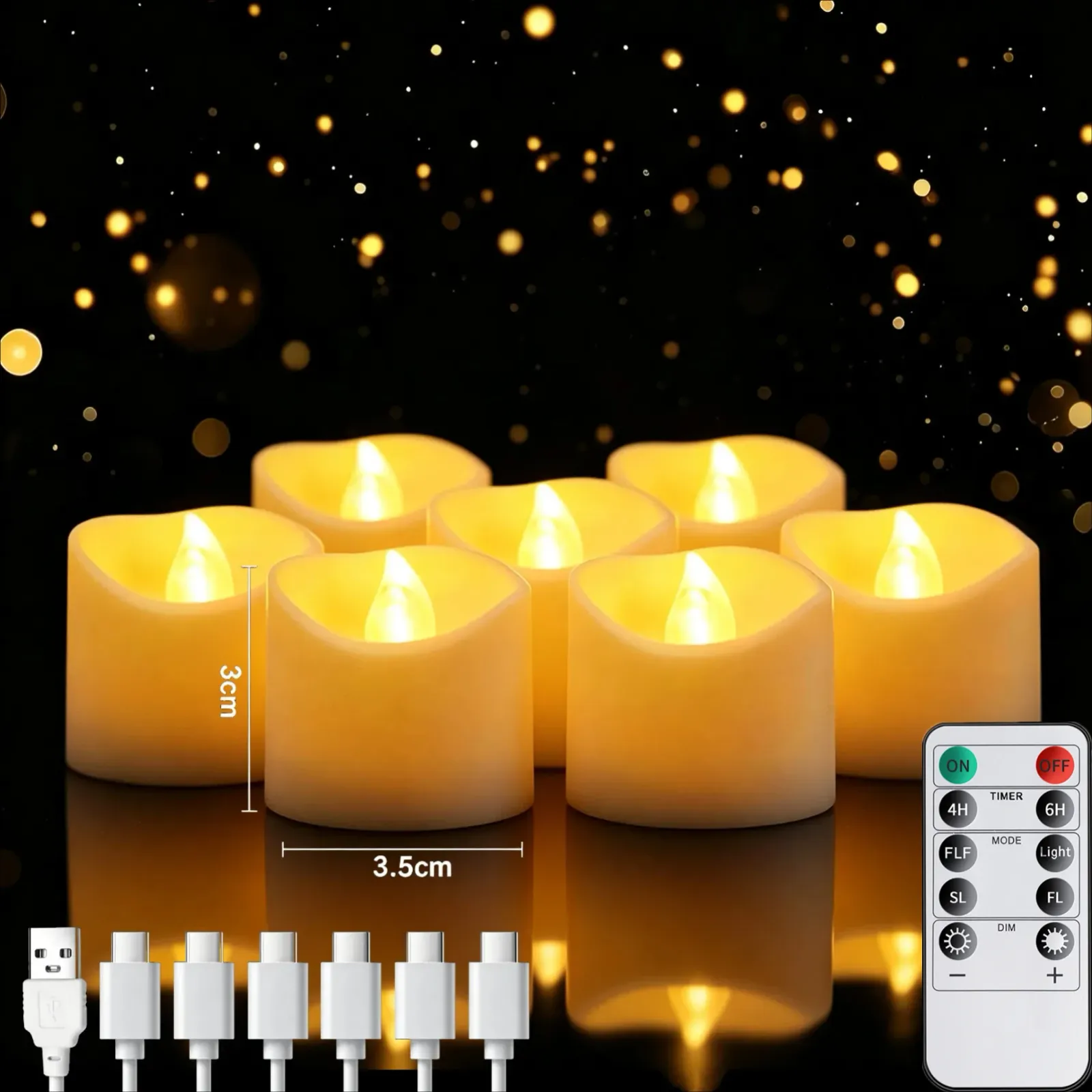Bougies LED rechargeables ambiance chaleureuse