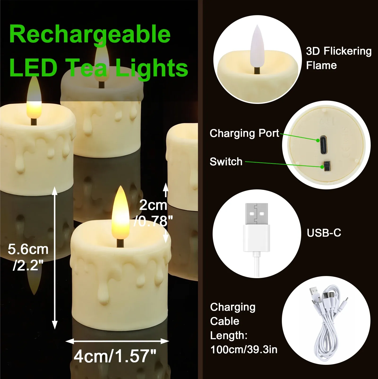 Bougies LED décoratives raffinées