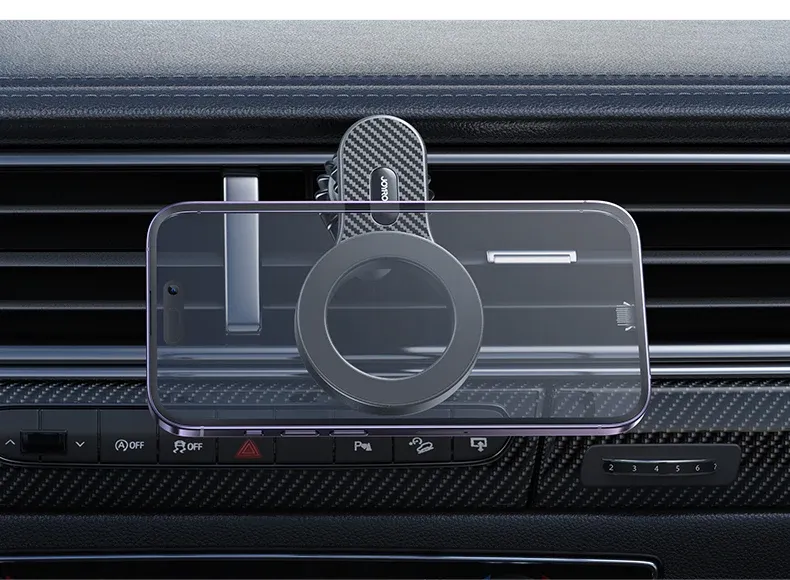Support de téléphone magnétique fixé sur une grille d'aération