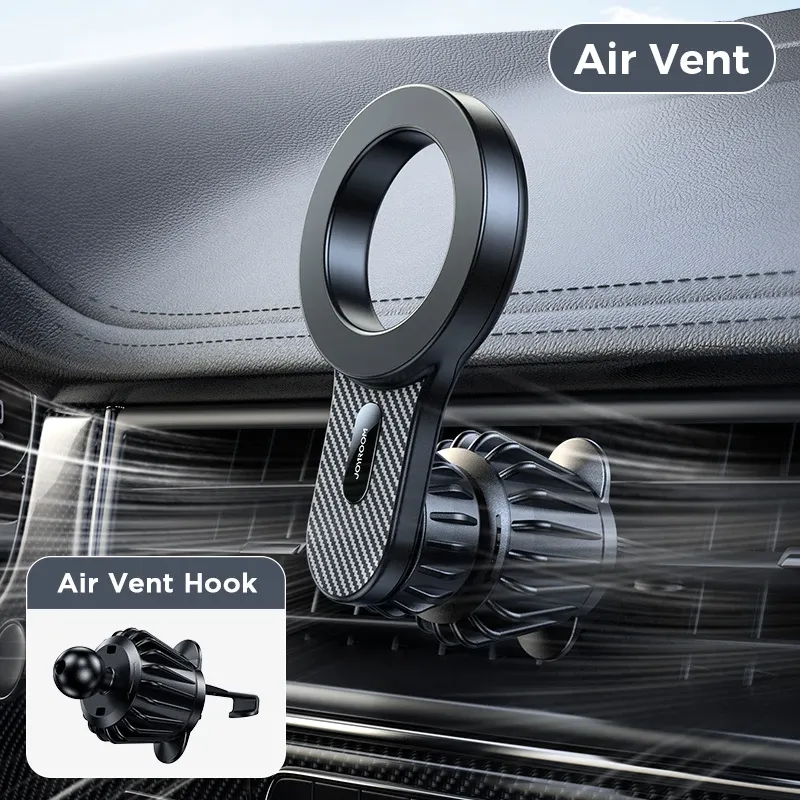 Support de téléphone magnétique Joyroom pour voiture, support universel solide pour grille d'aération, compatible avec iPhone, Samsung, LG, Google Pixel et autres 7