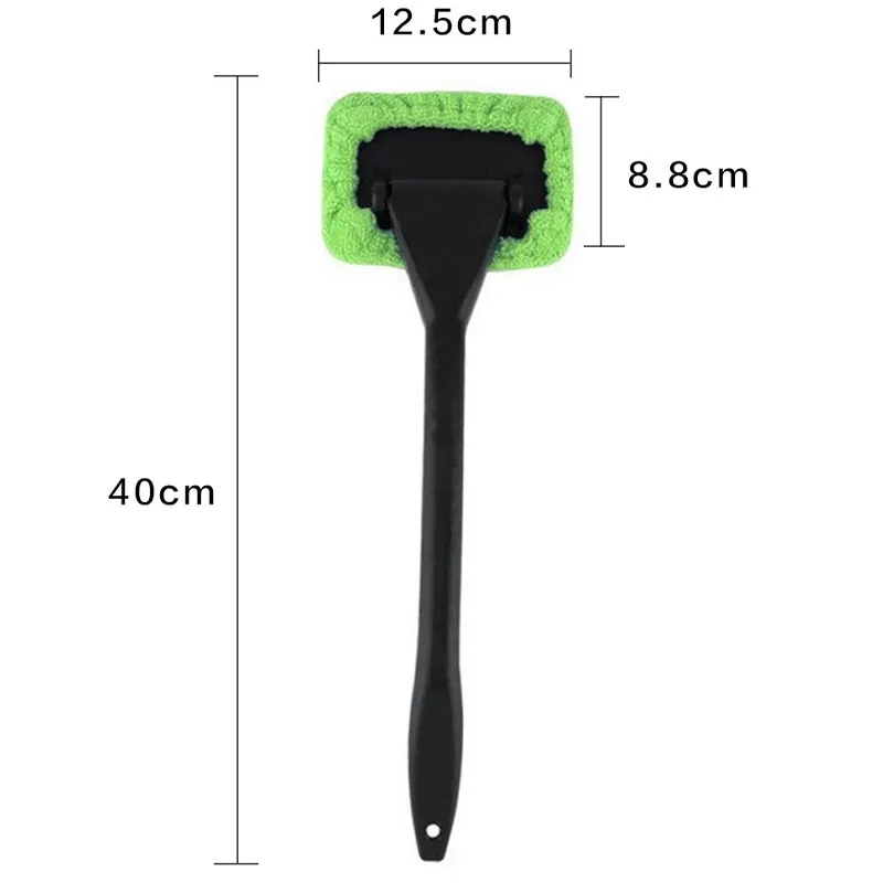 Brosse de lavage pour voiture à long manche avec nettoyeur de vitres et kit de nettoyage d'essuie-glaces en microfibre 6