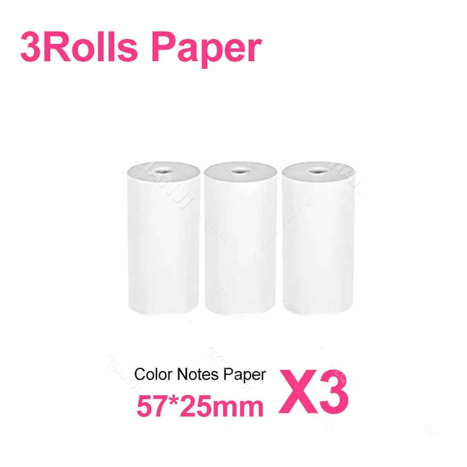Rouleau d'étiquettes autocollantes thermiques 57 x 25 mm pour mini-imprimante et appareil photo pour enfants 9