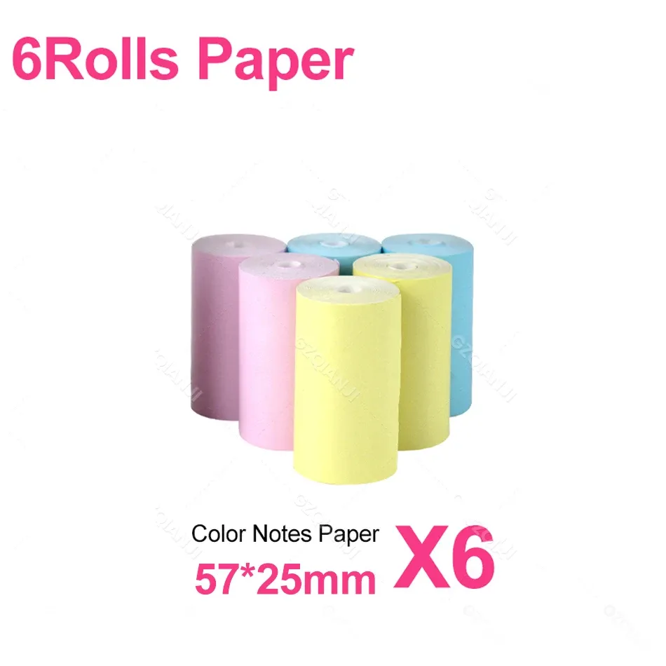 Rouleau d'étiquettes autocollantes thermiques 57 x 25 mm pour mini-imprimante et appareil photo pour enfants 7