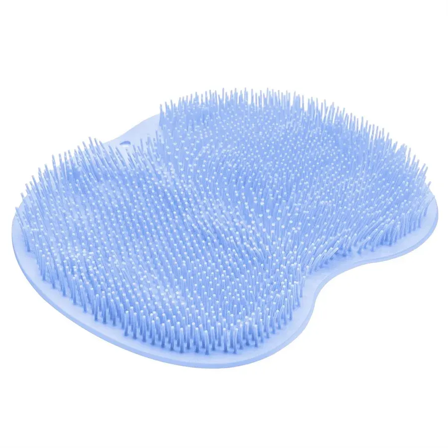 Tapis de douche exfoliant antidérapant avec ventouses, nettoyant pieds et lave-dos, pour hommes et femmes 7
