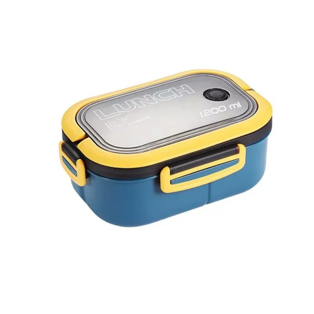Boîte bento 2 étages 1200 ml avec cuillère et fourchette, étanche et portable 9