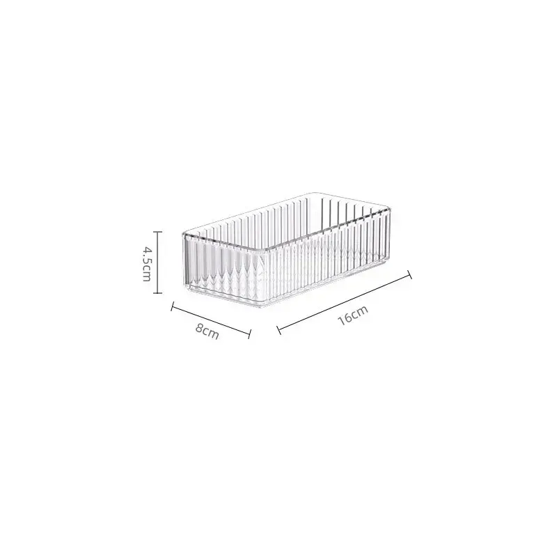 Organisateur de bureau transparent en plastique, boîte de rangement à tiroir pour bijoux et maquillage 17