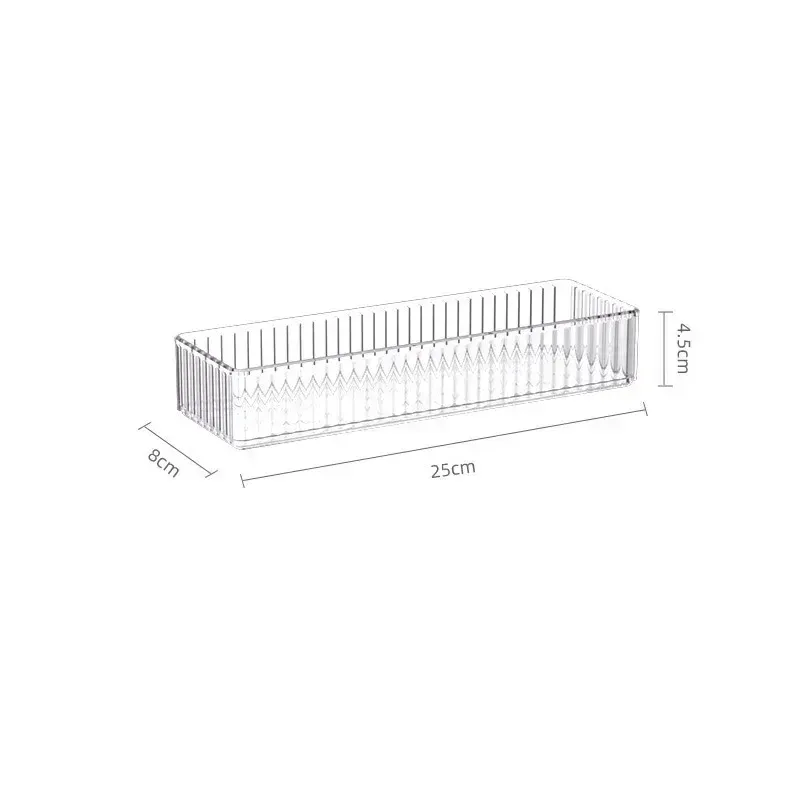 Organisateur de bureau transparent en plastique, boîte de rangement à tiroir pour bijoux et maquillage 13