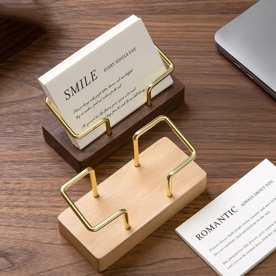 Porte-cartes de visite en bois, finition