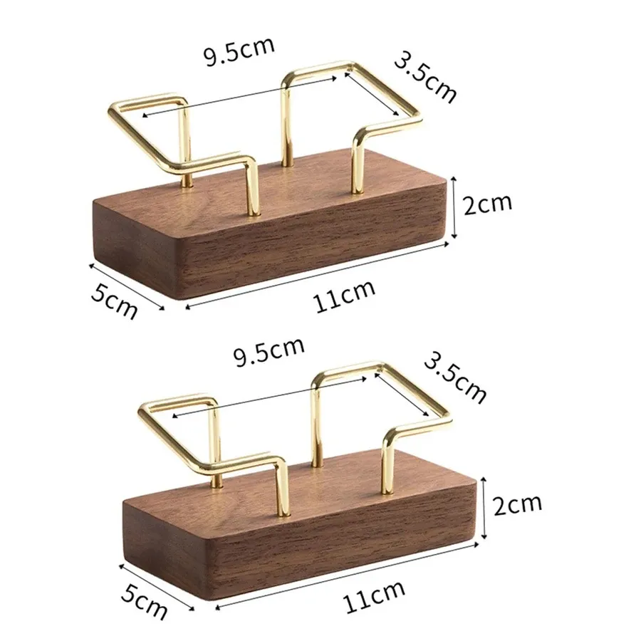 Porte-cartes de visite en bois pour bureau, présentoir de table et organisateur 10