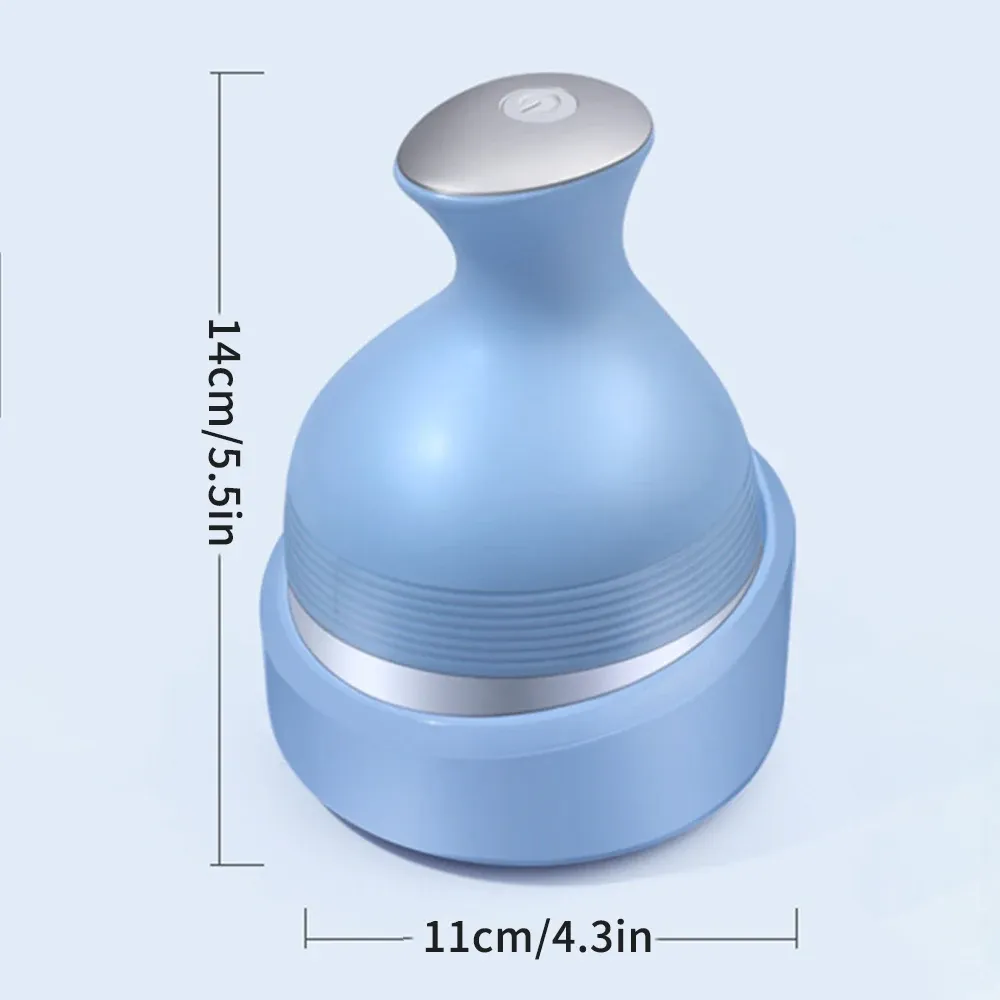 Masseur électrique sans fil pour cuir chevelu, avec fonction pétrissage, 4 têtes de massage, grattoir portable, pour la détente anti-stress 6