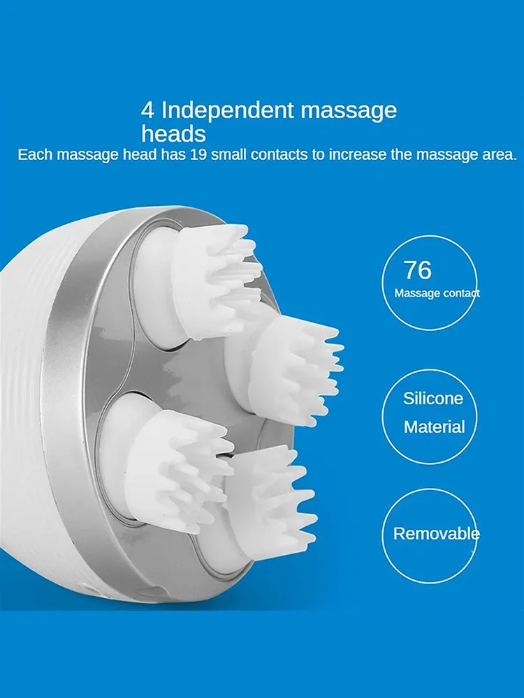 Masseur électrique sans fil pour cuir chevelu