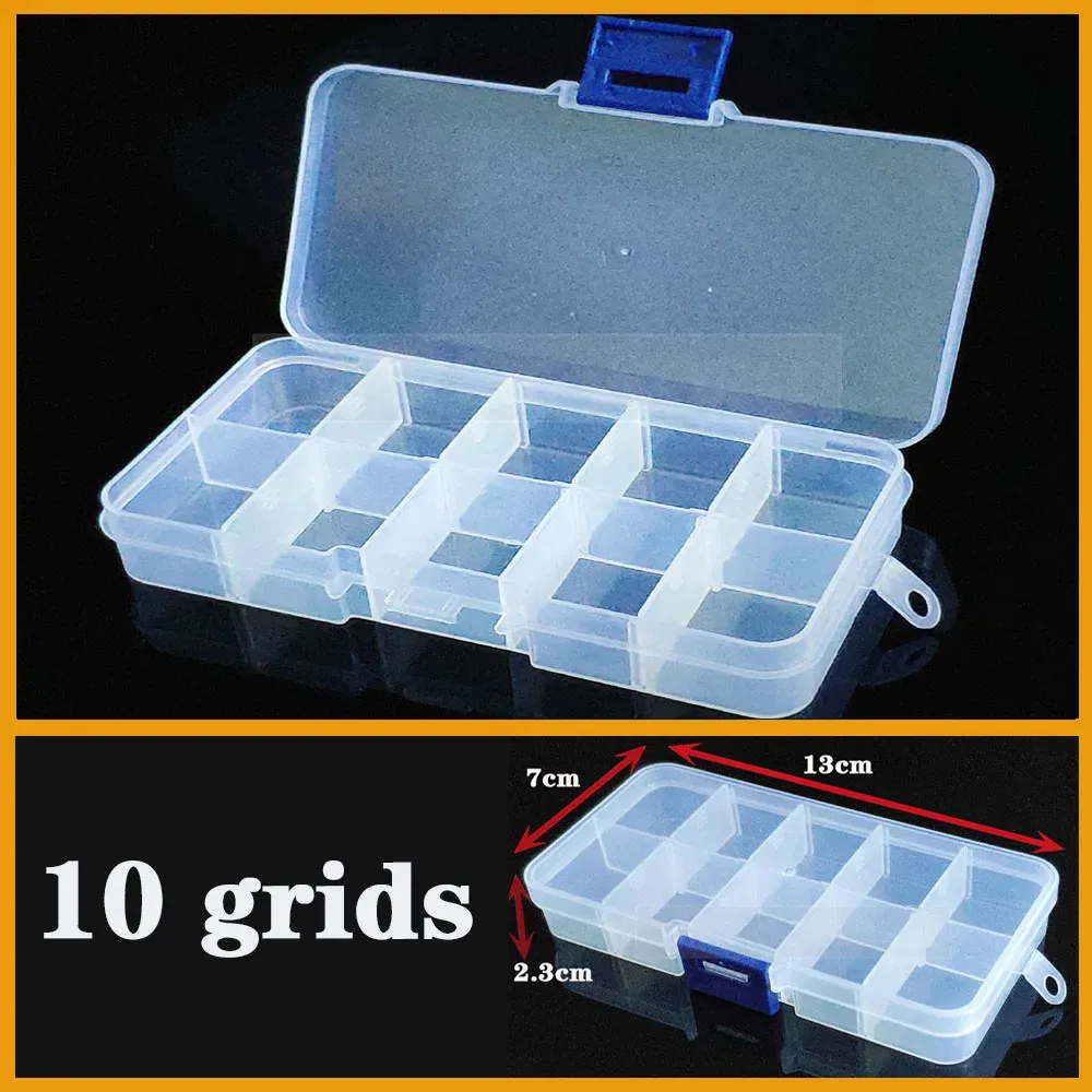 Boîte en plastique transparente à compartiments pour vis, bijoux et boucles d'oreilles, organisateur de petites pièces 3