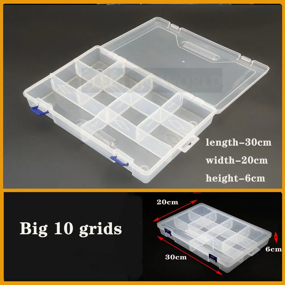 Boîte en plastique transparente à compartiments pour vis, bijoux et boucles d'oreilles, organisateur de petites pièces 8