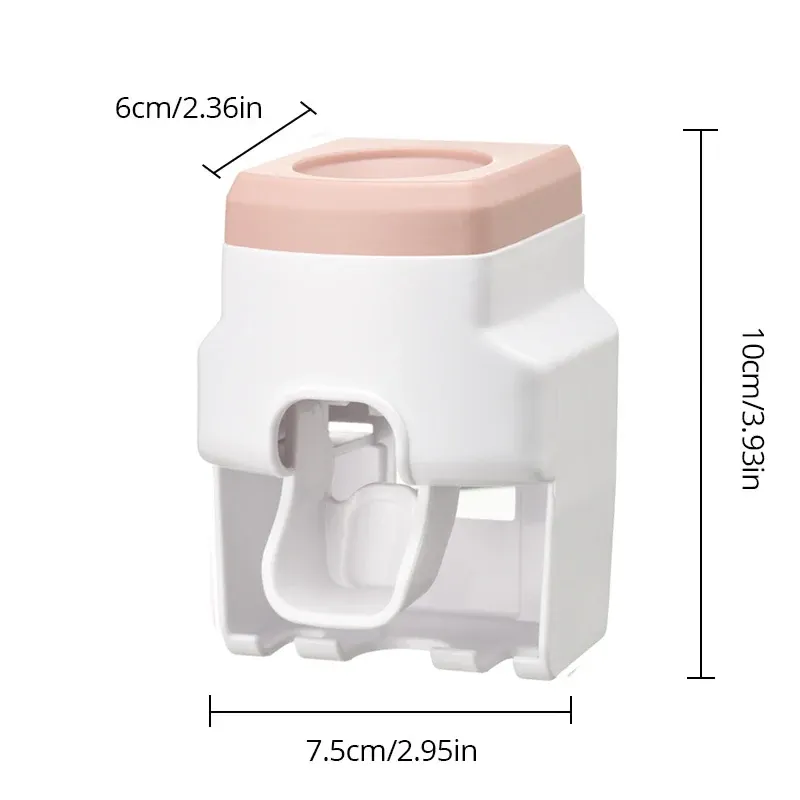 Distributeur automatique de dentifrice mural avec porte-brosse à dents, 1 pièce 6