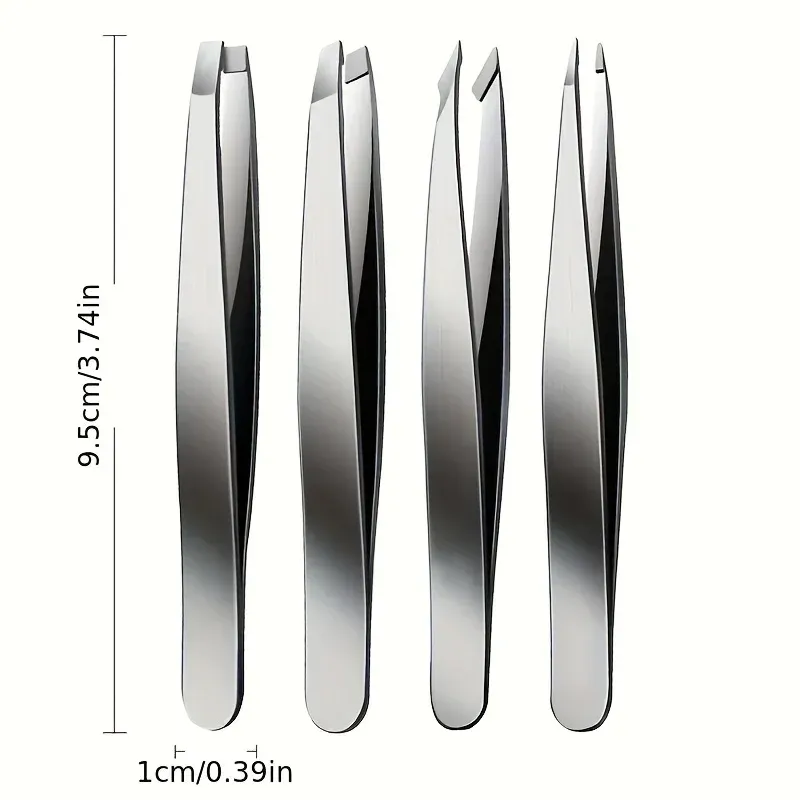 Ensemble de 4 pinces à épiler professionnelles pour sourcils 6