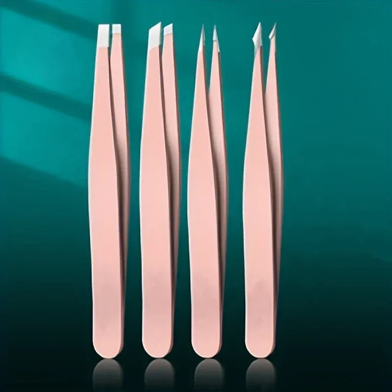 Ensemble de 4 pinces à épiler professionnelles pour sourcils 7