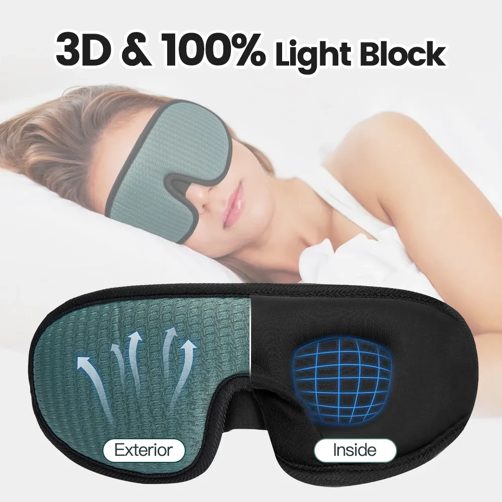 Masque de sommeil porté pendant le repos