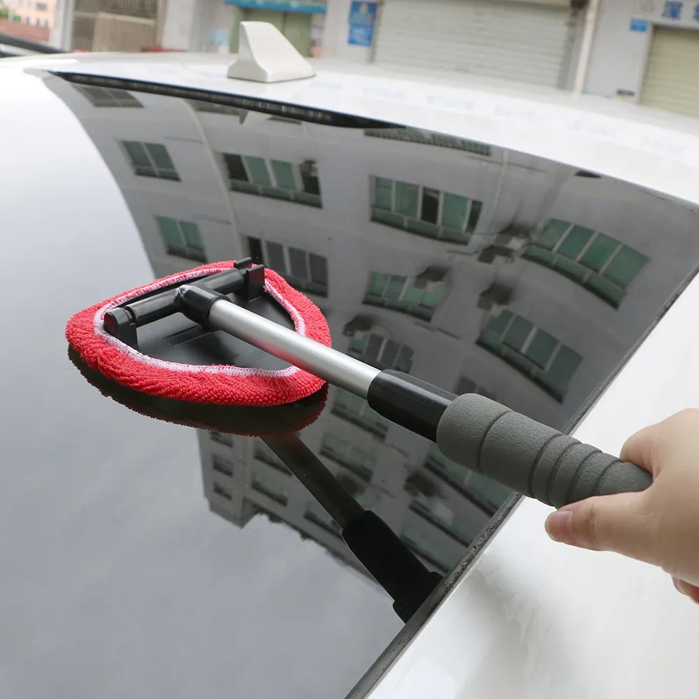 Éliminateur de buée pour pare-brise, nettoyeur de vitres de voiture à microfibre, nettoyeur de vitres télescopique, brosse pour pare-brise de voiture 3