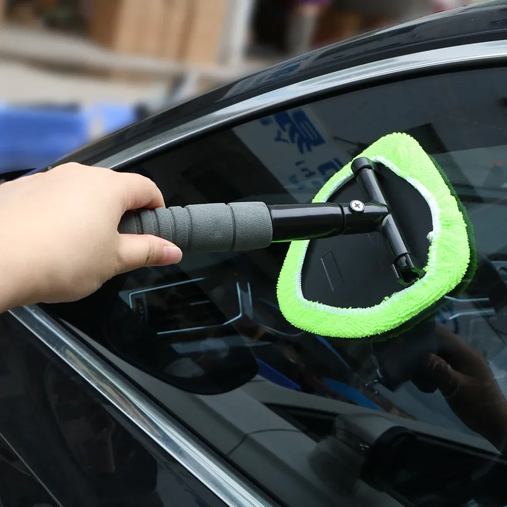 Éliminateur de buée pour pare-brise, nettoyeur de vitres de voiture à microfibre, nettoyeur de vitres télescopique, brosse pour pare-brise de voiture 2