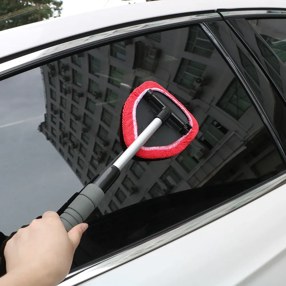 Éliminateur de buée pour pare-brise, nettoyeur de vitres de voiture à microfibre, nettoyeur de vitres télescopique, brosse pour pare-brise de voiture 4