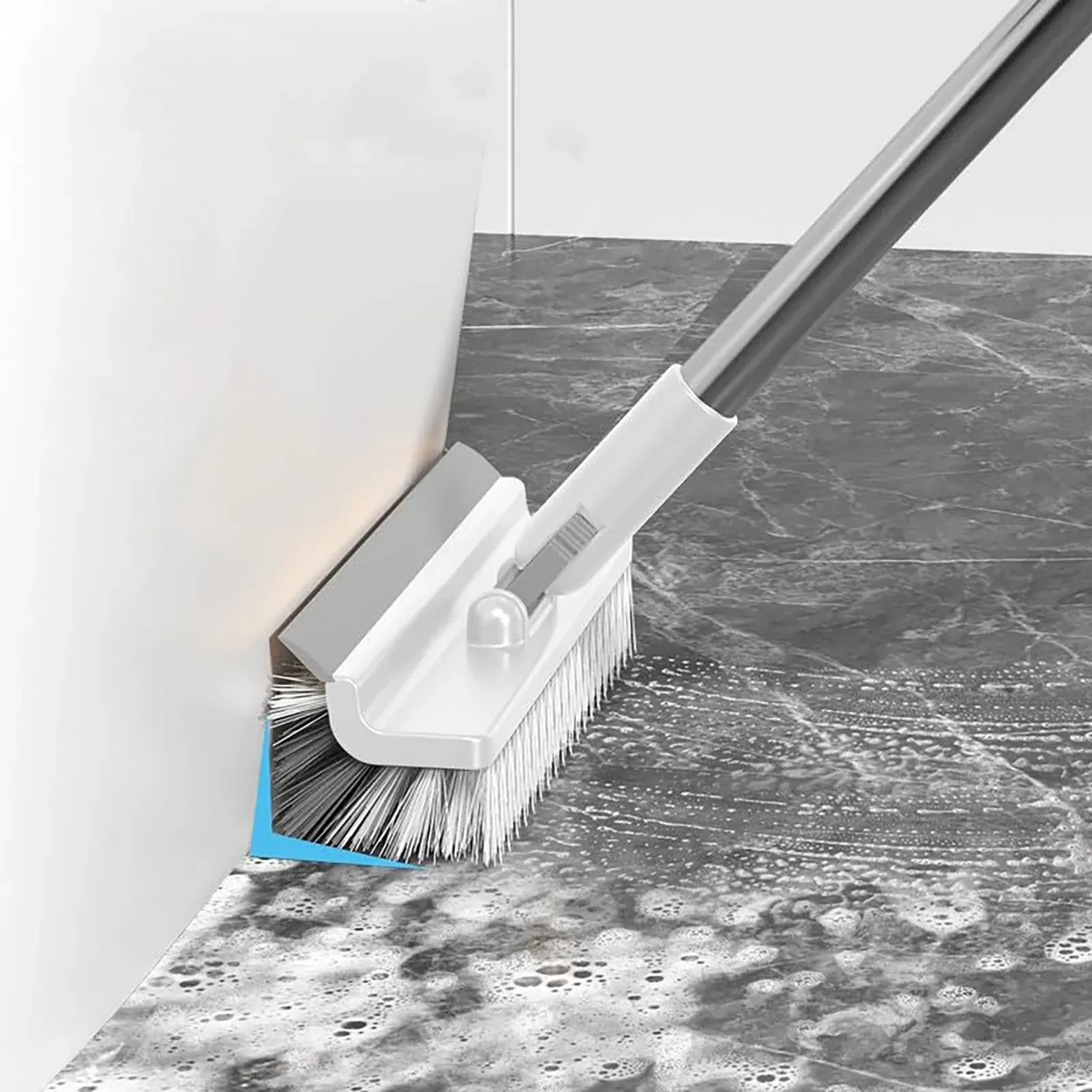 Brosse de nettoyage à poils durs pour interstices, sans angles morts, idéale pour les coins muraux, terrasses et salles de bain - Image 1