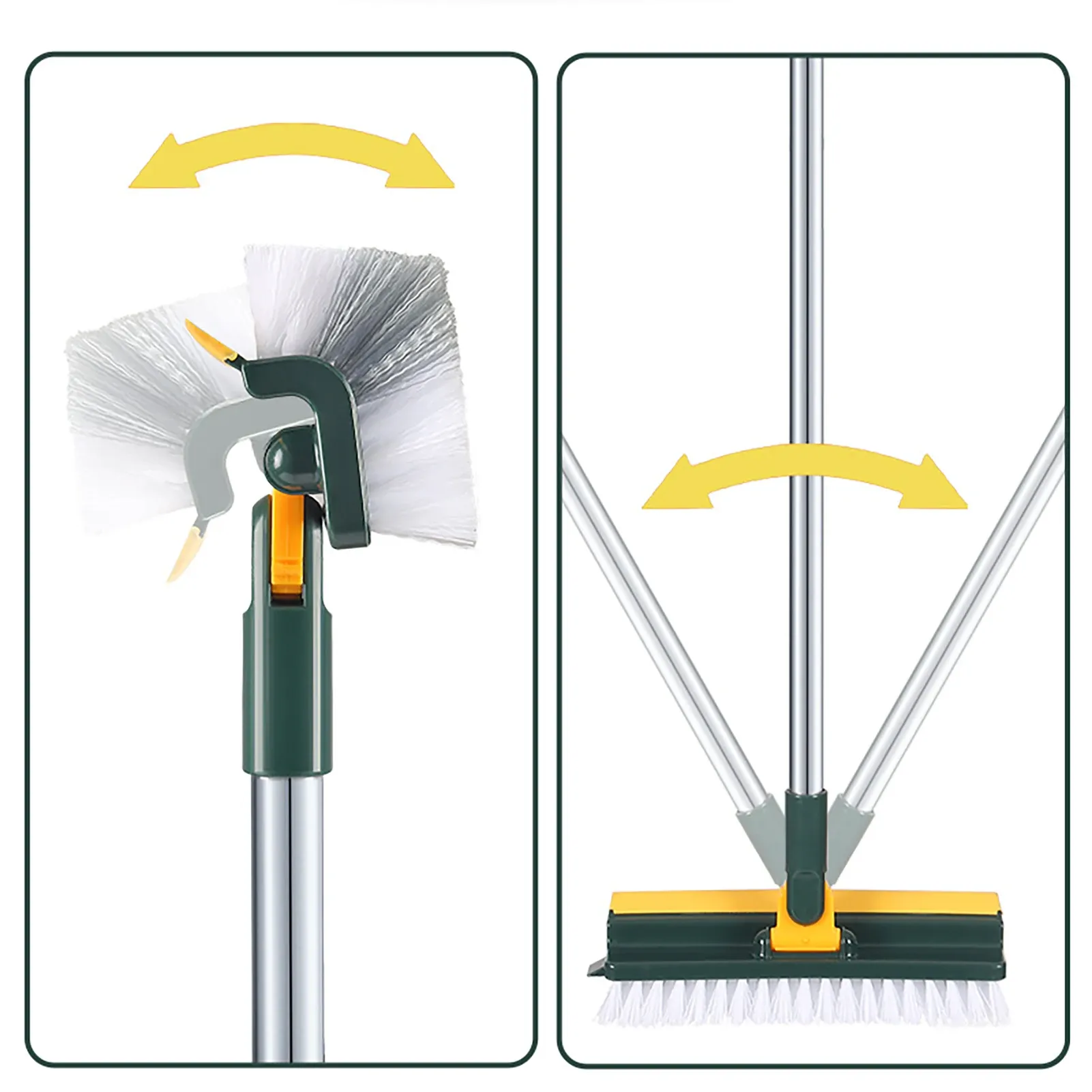 Brosse de nettoyage à poils durs pour interstices, sans angles morts, idéale pour les coins muraux, terrasses et salles de bain 3