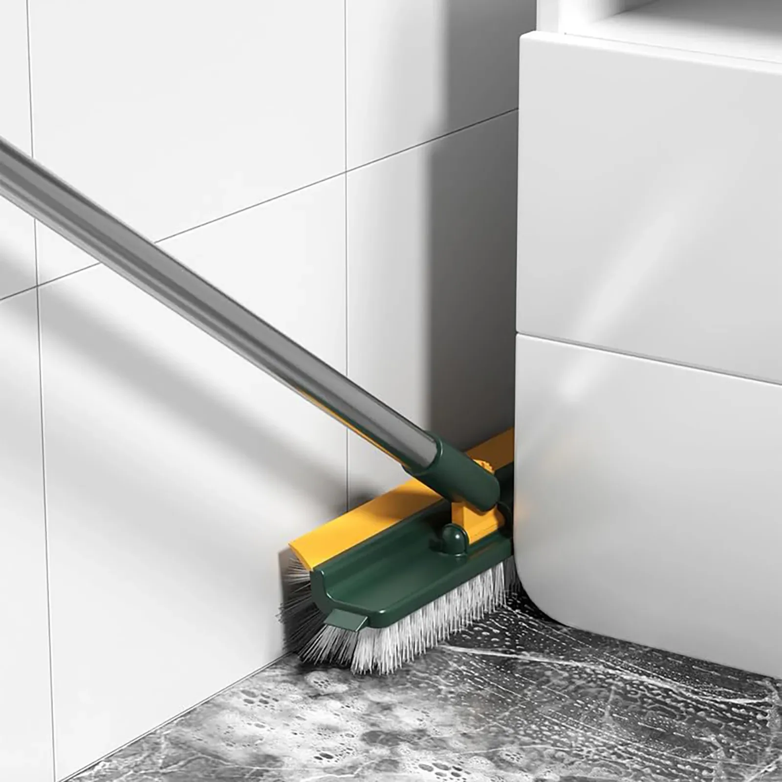Brosse de nettoyage à poils durs, utilisation sur carrelage