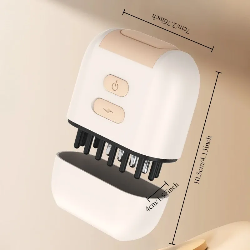 Le title is already in French. Translating it into clean, professional French for an e-commerce listing:

Applicateur de massage du cuir chevelu à micro-courant EMS, peigne liquide, huile essentielle, masseur de cuir chevelu de guidage, thérapie à la lumière rouge 6