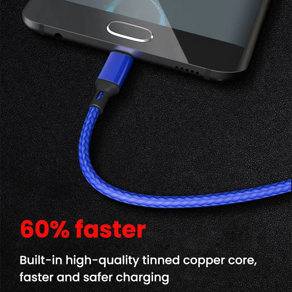 Câble Micro USB court 0,25 m à charge rapide et transfert de données, pour batterie externe, compatible Samsung et téléphones Android 5