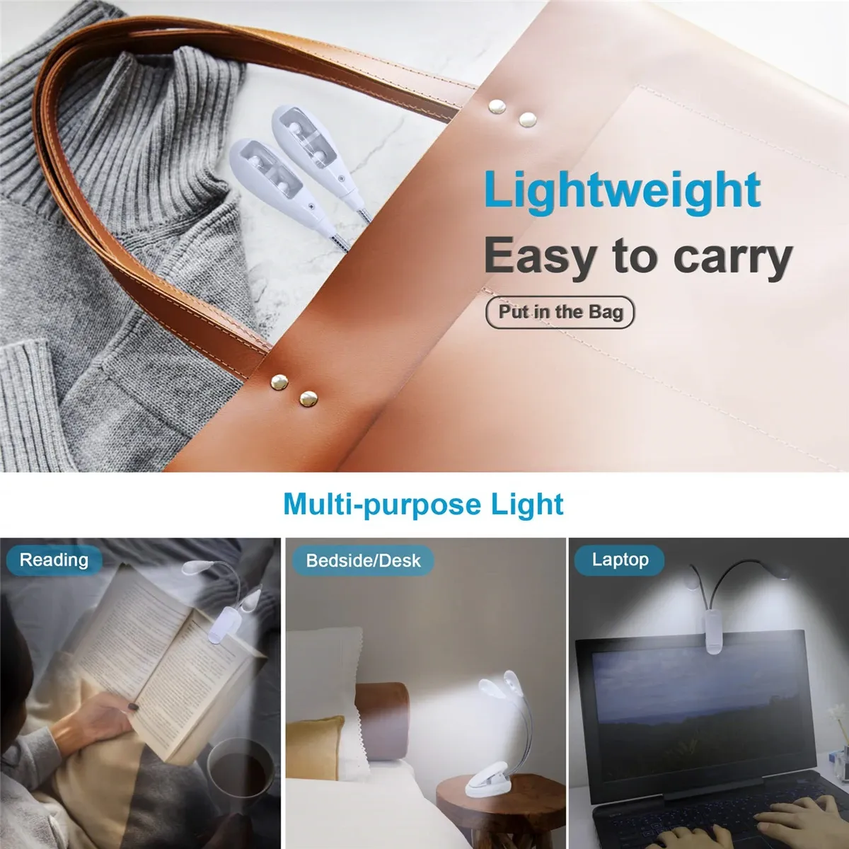 Lampe LED à pince pour pupitre, usage en studio