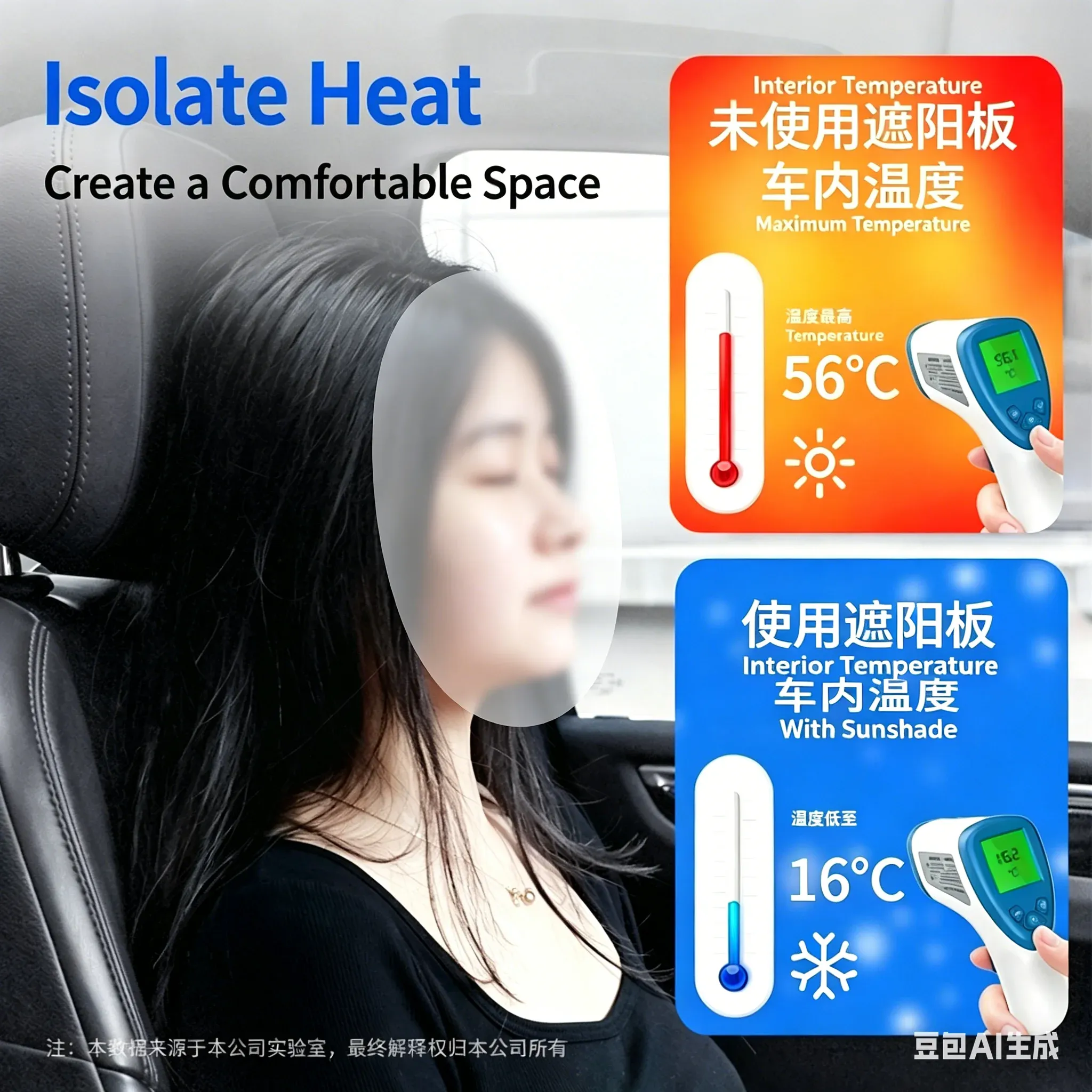 Pare-soleil rétractable pour pare-brise de voiture, protection solaire et isolation thermique 2