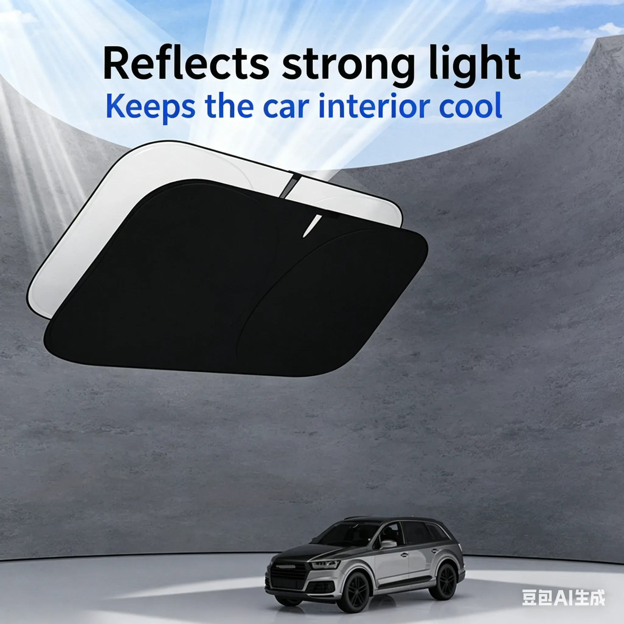 Pare-soleil rétractable pour pare-brise de voiture, protection solaire et isolation thermique 6