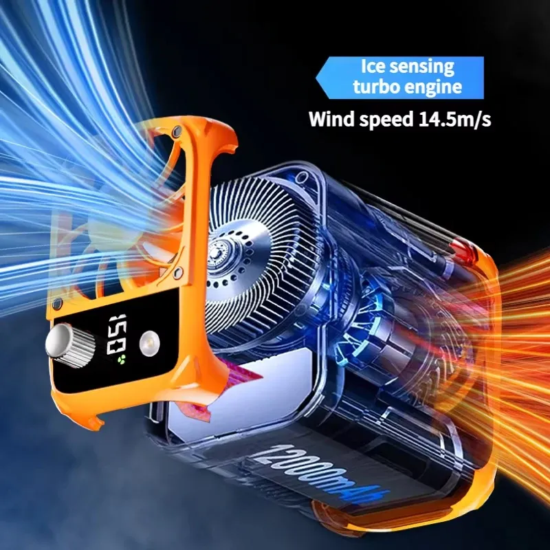 Mini ventilateur de cou USB sans lame, rechargeable, à grande vitesse, portable et multifonctionnel, avec affichage numérique et éclairage LED, idéal en extérieur 3
