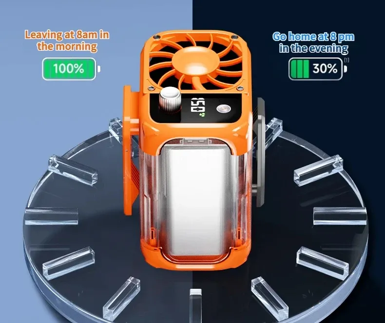 Mini ventilateur en situation de vie quotidienne