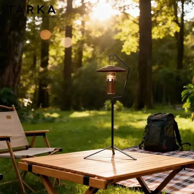 Support de lanterne détachable pliant, trépied léger de table pour camping