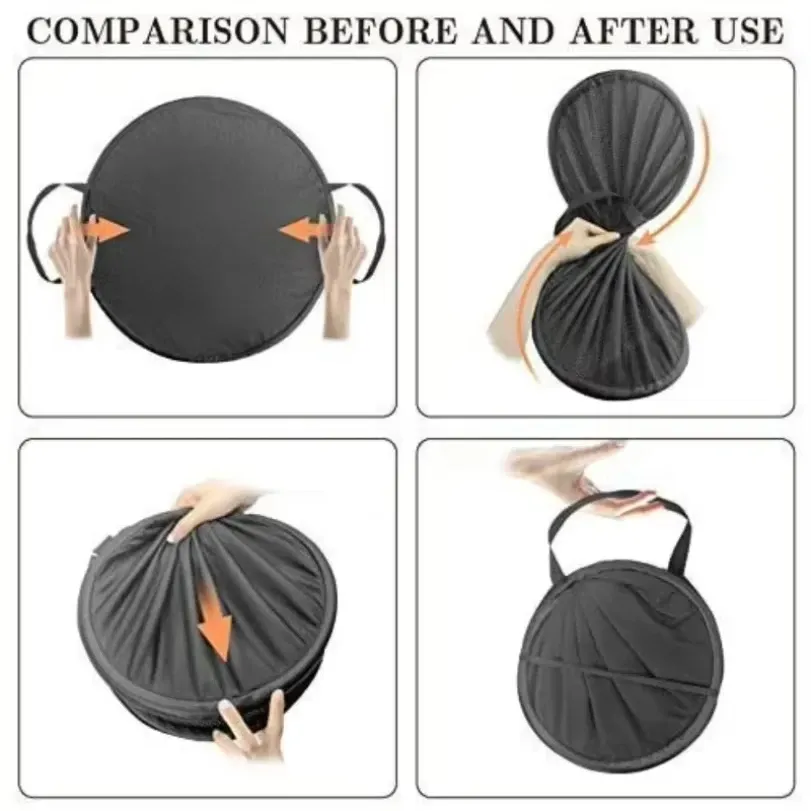 Panier à linge pliable en nylon fin pour machine à laver et sèche-linge, rangement pop-up 5