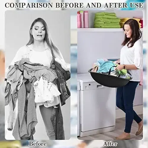 Panier à linge pliable dans une buanderie