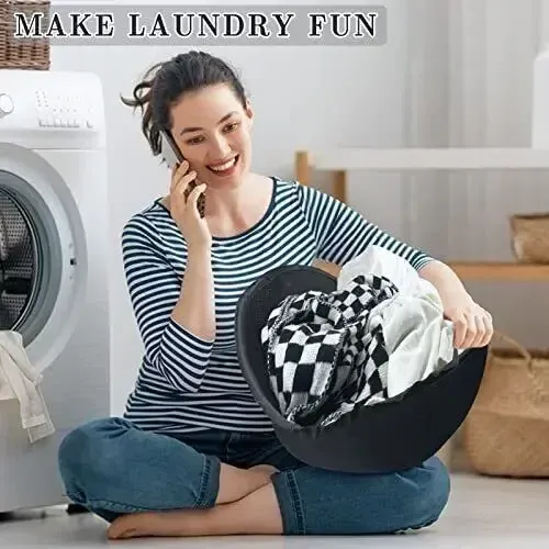 Panier à linge replié et rangé
