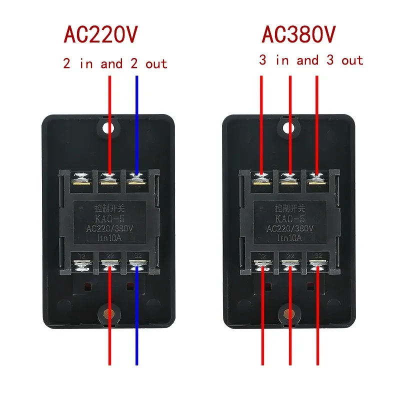 Interrupteur à bouton-poussoir étanche KAO-10KH (1 pièce), interrupteur marche/arrêt pour équipement mécanique, compatible Controlor KAO-5M 5