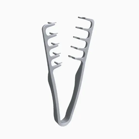 Peigne volumisant à dents larges pour homme en plastique ABS, avec poignée texturée, adapté à tous types de cheveux 6