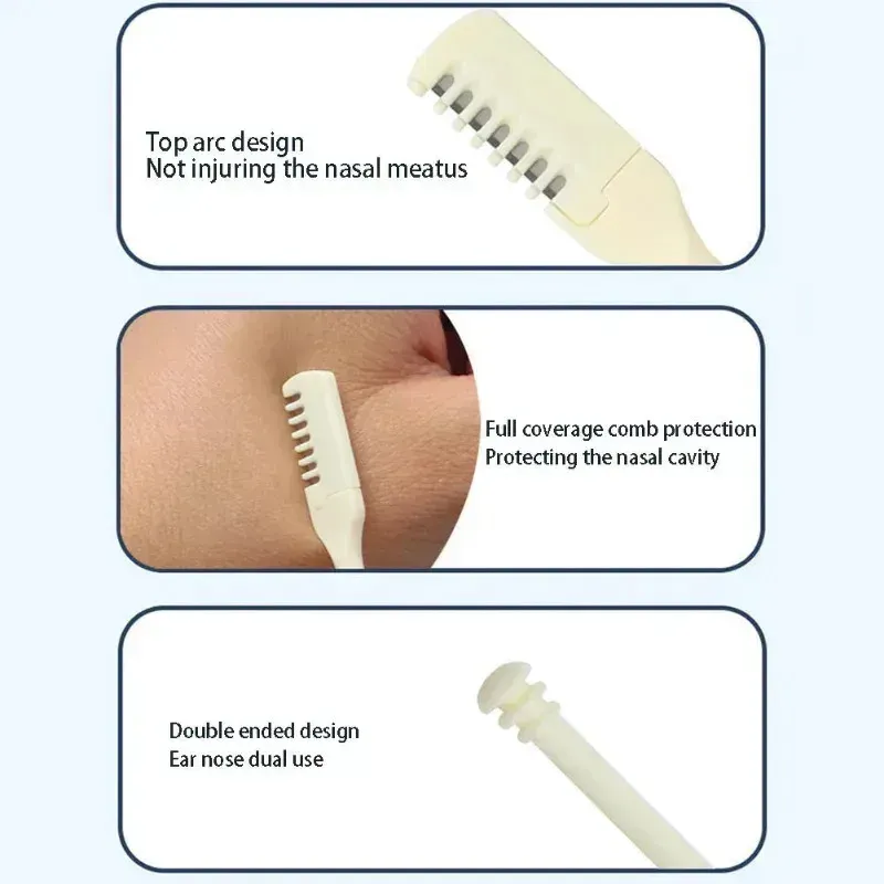 Tondeuse rotative 360° pour poils de nez, sans angles morts, multifonction pour homme : nez, oreilles et sourcils 2