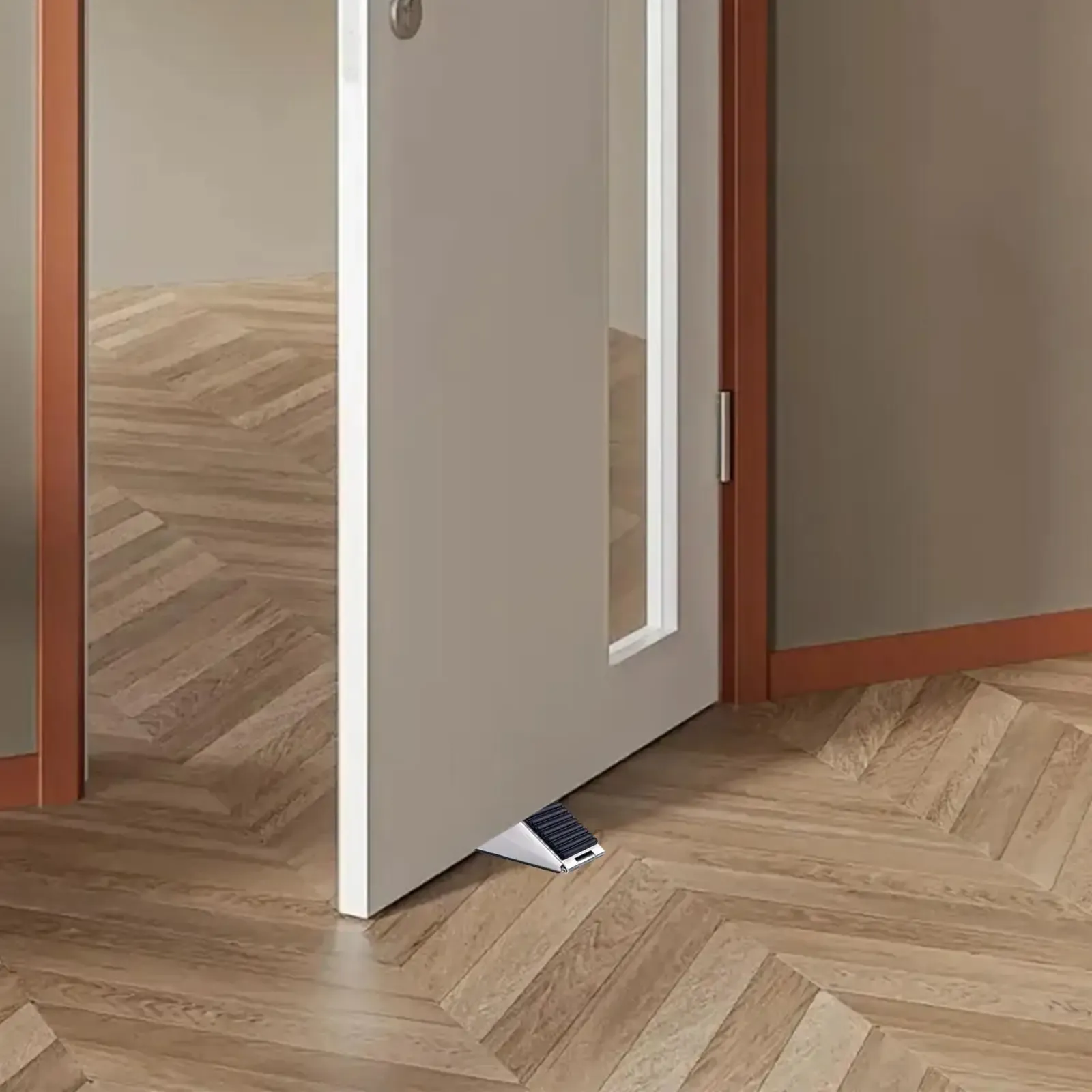 Butoir de porte à ressort, en situation