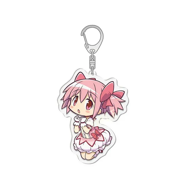 Porte-clés Anime Puella Magi Madoka Magica : Kaname Madoka, Akemi Homura, Miki Sayaka, Tomoe Mami, Sakura Kyoko | Porte-clés anneau pour fans, idée cadeau et bijou 12