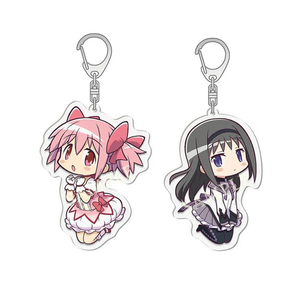 Porte-clés Anime Puella Magi Madoka Magica : Kaname Madoka, Akemi Homura, Miki Sayaka, Tomoe Mami, Sakura Kyoko | Porte-clés anneau pour fans, idée cadeau et bijou 11