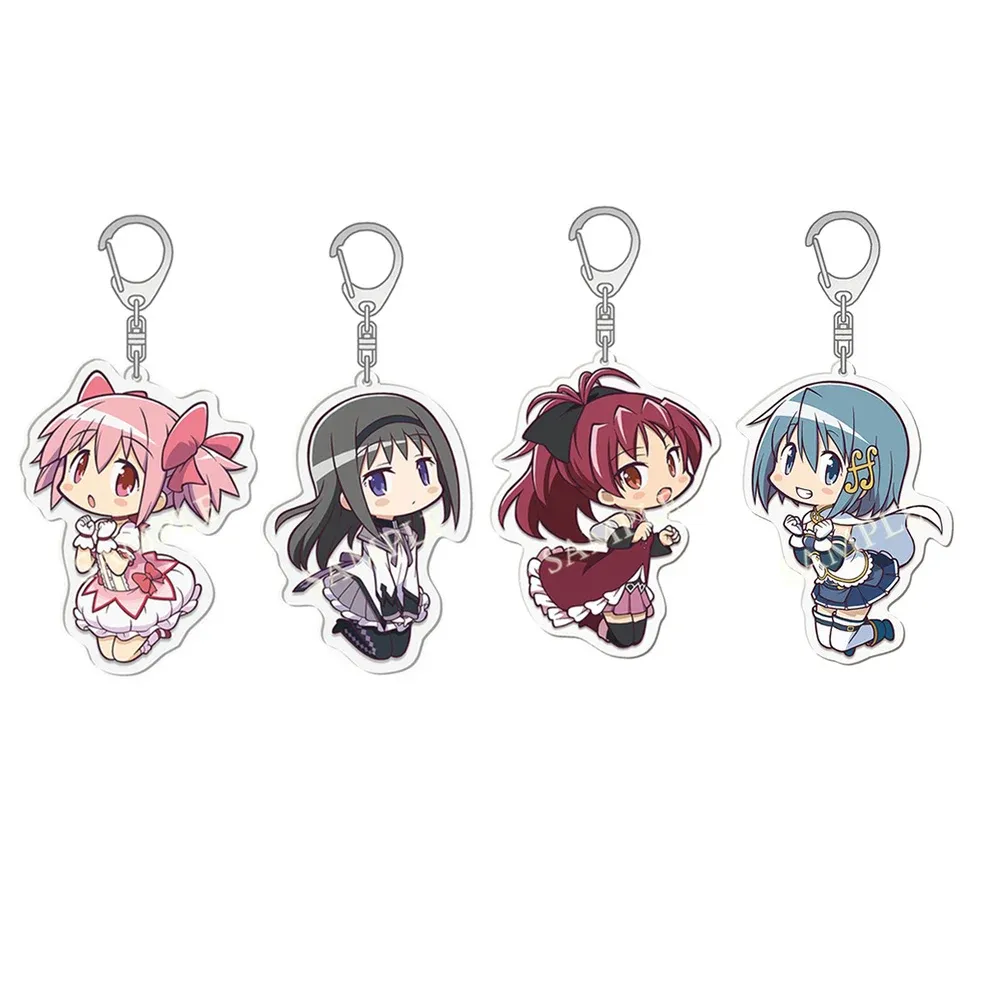 Porte-clés Anime Puella Magi Madoka Magica : Kaname Madoka, Akemi Homura, Miki Sayaka, Tomoe Mami, Sakura Kyoko | Porte-clés anneau pour fans, idée cadeau et bijou 13