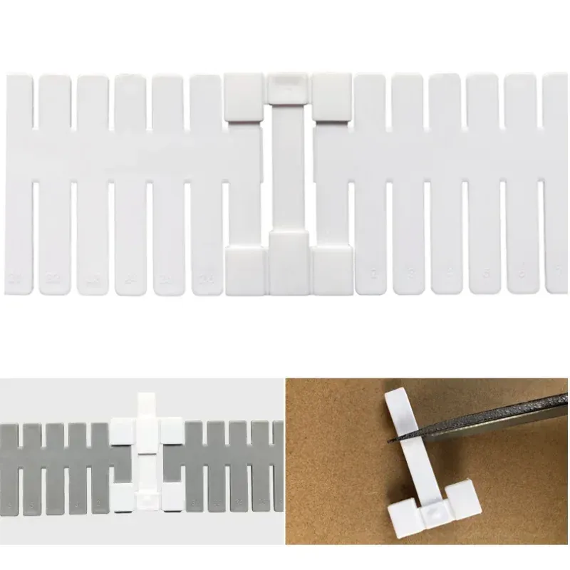 Lot de 10 accessoires de séparation pour tiroirs : boucles d'extension, clips de fixation, séparateurs de rangement DIY pour chaussettes et sous-vêtements 2