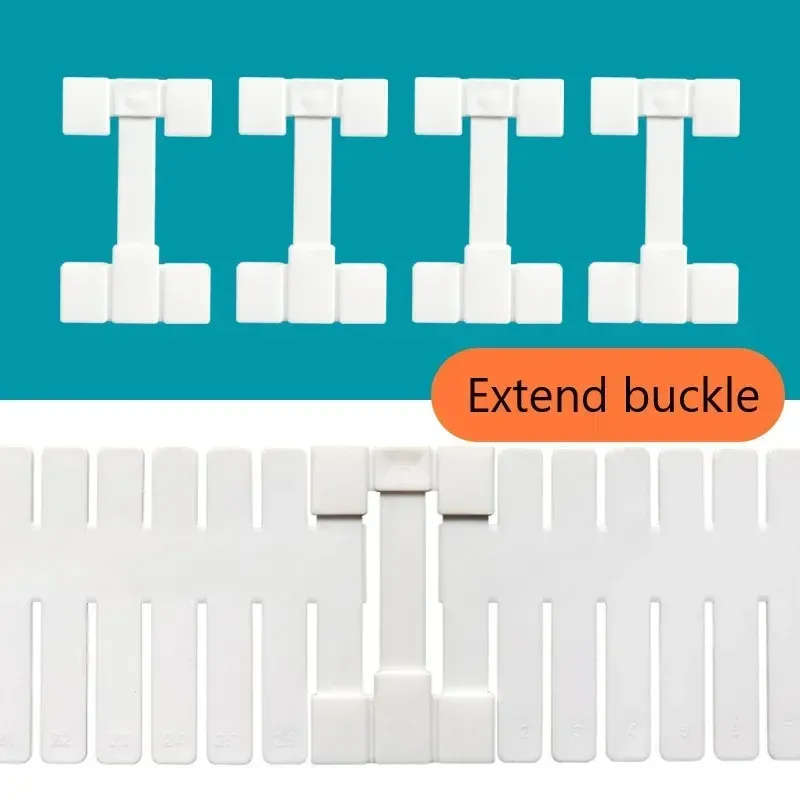 Lot de 10 accessoires de séparation pour tiroirs : boucles d'extension, clips de fixation, séparateurs de rangement DIY pour chaussettes et sous-vêtements 6