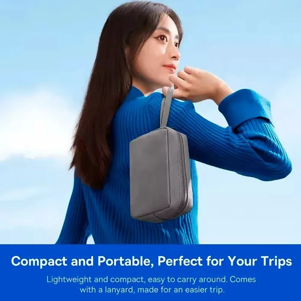 Sac de rangement portable étanche et résistant à la graisse pour iPhone 15 Pro Max, écouteurs, batterie externe et câble de chargeur 4